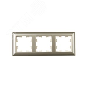 BRITE Рамка 3 поста РУ-3-Бр бежевый/шампань IEK - фото 2