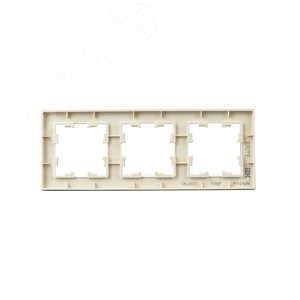 BRITE Рамка 3 поста РУ-3-2-БрВа стекло ванильный - фото 3