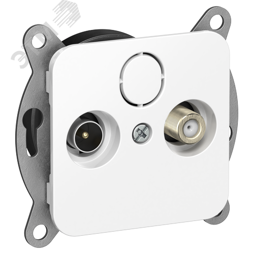 Изображение товара FLITE Розетка 2-местная TV+SAT экранированная оконечная РТВс-2-1-1-ФлБ белый IEK (шт)