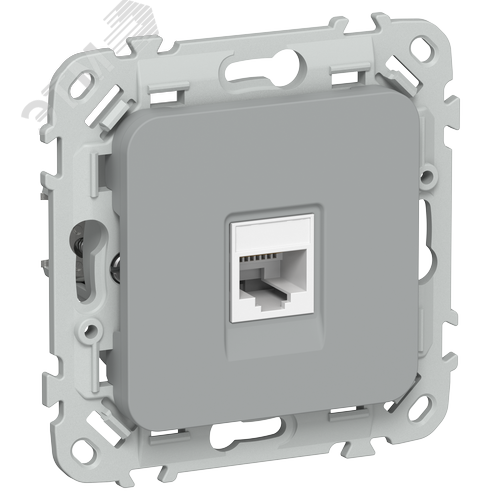 Изображение товара FLITE Розетка компьютерная RJ45 категория 5Е UTP РК5е-1-0-ФлС серый IEK (шт)