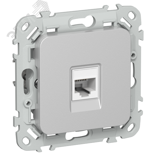 Изображение товара FLITE Розетка компьютерная RJ45 категория 5Е UTP РК5е-1-0-ФлА алюминий IEK (шт)