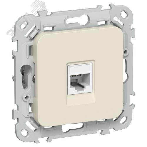 Изображение товара FLITE Розетка компьютерная RJ45 категория 5Е UTP РК5е-1-0-ФлСл сливочный IEK (шт)