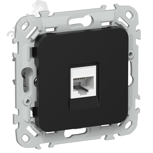 Изображение товара FLITE Розетка компьютерная RJ45 категория 6 UTP РК6-1-0-ФлЧ черный IEK (шт)