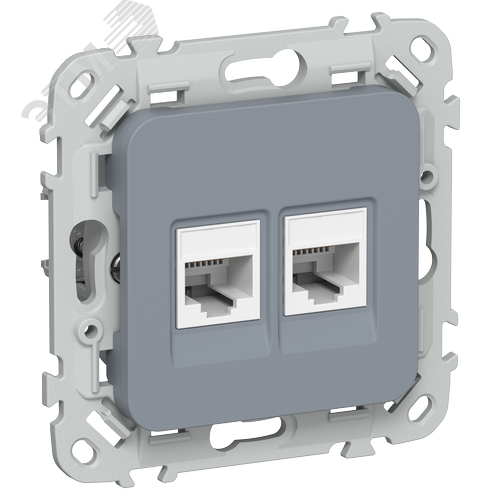 Изображение товара FLITE Розетка 2-местная компьютерная RJ45 категория 5Е UTP РК5е-2-0-ФлМ маренго IEK (шт)