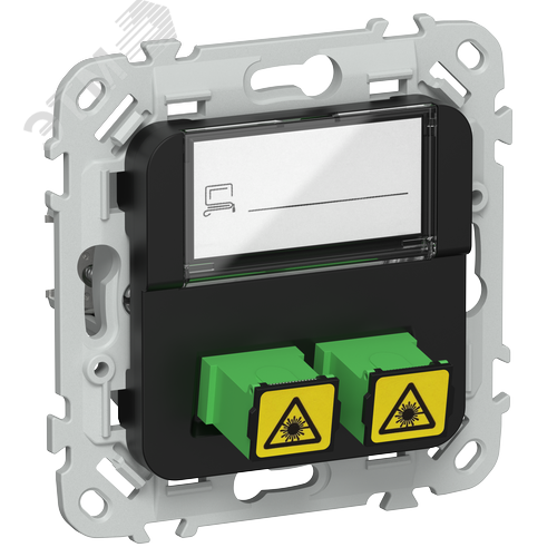 Изображение товара FLITE Розетка 2-местная оптоволоконная РОВ-2-ФлЧ черный IEK (шт)