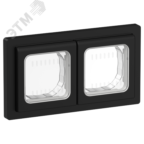 Изображение товара FLITE Рамка 2-местная IP55 Рпро-2-55-ФлЧ черный IEK (шт)