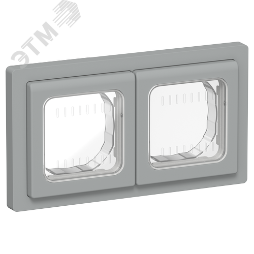 Изображение товара FLITE Рамка 2-местная IP55 Рпро-2-55-ФлС серый IEK (шт)