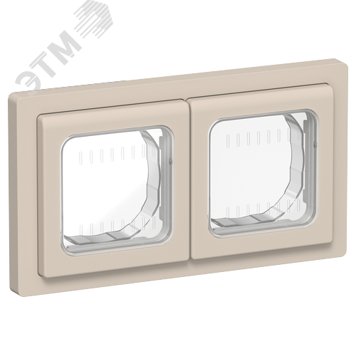 Изображение товара FLITE Рамка 2-местная IP55 Рпро-2-55-ФлЛ льняной IEK (шт)