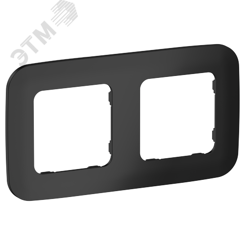 Изображение товара FLITE ARTISTIC Рамка 2-местная РУ-2-А-ФлЧ черный IEK (шт)
