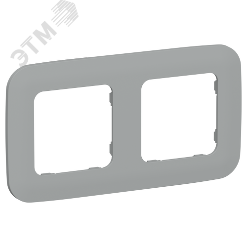 Изображение товара FLITE ARTISTIC Рамка 2-местная РУ-2-А-ФлС серый IEK (шт)