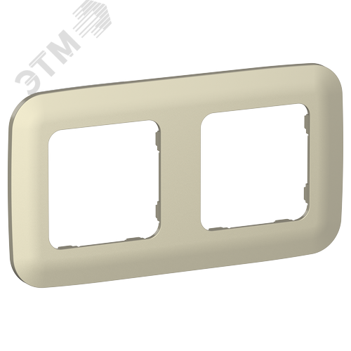 FLITE ARTISTIC Рамка 2-местная РУ-2-А-ФлШ шампань IEK - фото 1