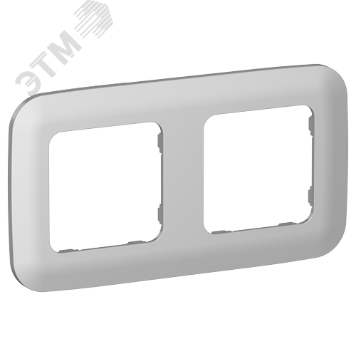 FLITE ARTISTIC Рамка 2-местная РУ-2-А-ФлА алюминий IEK - фото 1