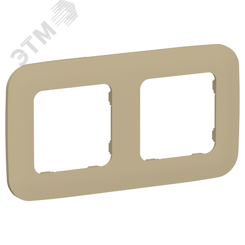 FLITE ARTISTIC Рамка 2-местная РУ-2-А-ФлХ хаки IEK - фото 1