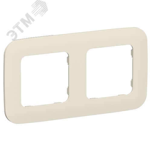 FLITE ARTISTIC Рамка 2-местная РУ-2-А-ФлСл сливочный IEK - фото 1