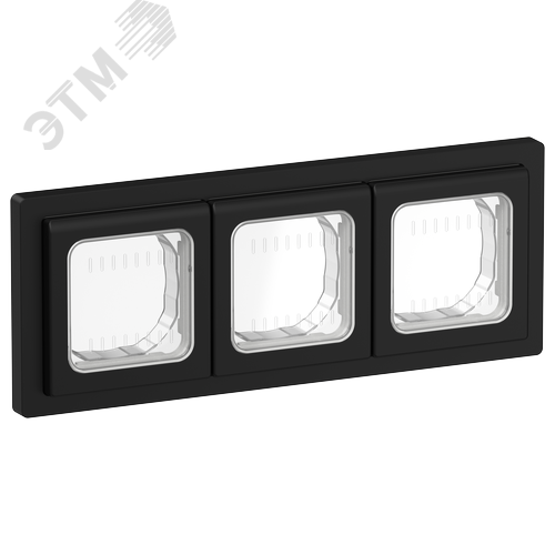 Изображение товара FLITE Рамка 3-местная IP55 Рпро-3-55-ФлЧ черный IEK (шт)
