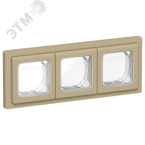 Изображение товара FLITE Рамка 3-местная IP55 Рпро-3-55-ФлХ хаки IEK (шт)
