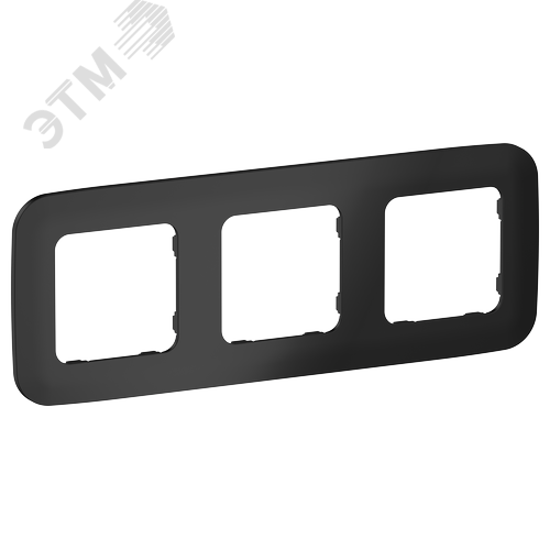 Изображение товара FLITE ARTISTIC Рамка 3-местная РУ-3-А-ФлЧ черный IEK (шт)