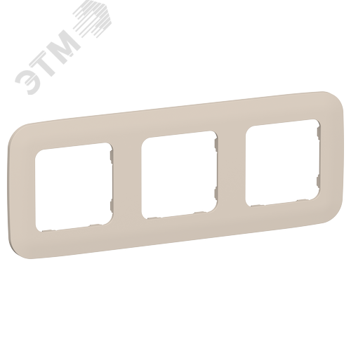 Изображение товара FLITE ARTISTIC Рамка 3-местная РУ-3-А-ФлЛ льняной IEK (шт)