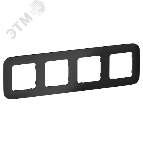 Изображение товара FLITE ARTISTIC Рамка 4-местная РУ-4-А-ФлЧ черный IEK (шт)