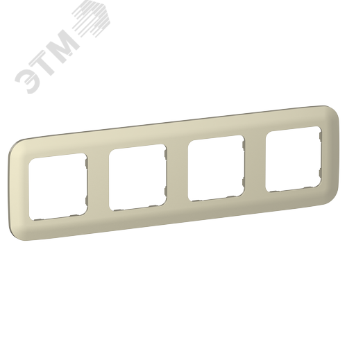 Изображение товара FLITE ARTISTIC Рамка 4-местная РУ-4-А-ФлШ шампань IEK (шт)