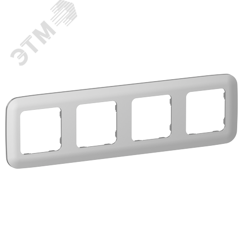 Изображение товара FLITE ARTISTIC Рамка 4-местная РУ-4-А-ФлА алюминий IEK (шт)
