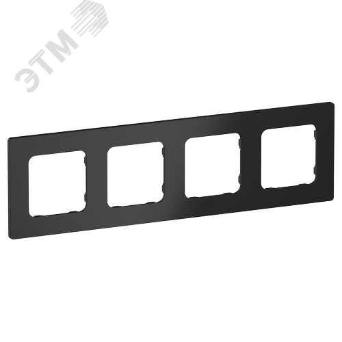 Изображение товара FLITE CLASSIC Рамка 4-местная РУ-4-К-ФлЧ черный IEK (шт)