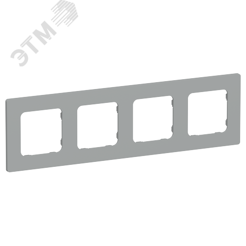 Изображение товара FLITE CLASSIC Рамка 4-местная РУ-4-К-ФлС серый IEK (шт)