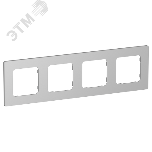 Изображение товара FLITE CLASSIC Рамка 4-местная РУ-4-К-ФлА алюминий IEK (шт)