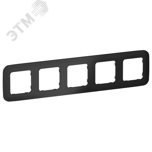 Изображение товара FLITE ARTISTIC Рамка 5-местная РУ-5-А-ФлЧ черный IEK (шт)