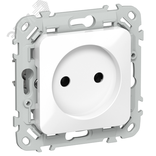 Изображение товара FLITE Розетка без заземления без защитных шторок безвинтовое крепление 10А РС01-1-ФлБ белый IEK (шт)