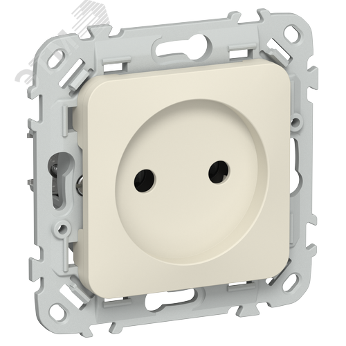 Изображение товара FLITE Розетка без заземления без защитных шторок безвинтовое крепление 10А РС01-1-ФлСл сливочный IEK (шт)