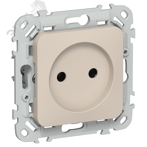 Изображение товара FLITE Розетка без заземления без защитных шторок безвинтовое крепление 10А РС01-1-ФлЛ льняной IEK (шт)