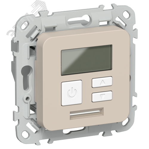 Изображение товара FLITE Термостат электронный с дисплеем 16А Т-ФлЛ льняной IEK (шт)
