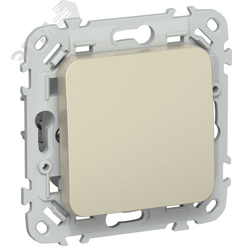 FLITE Выключатель 1-клавишный 10А ВС11-1-0-ФлШ шампань IEK - фото 1