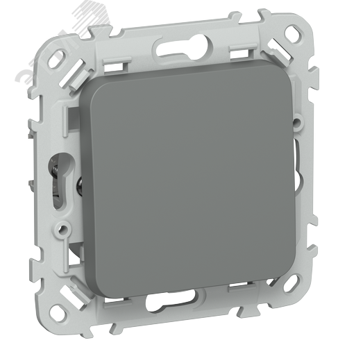 FLITE Выключатель 1-клавишный 10А ВС11-1-0-ФлМА мокрый асфальт IEK - фото 1