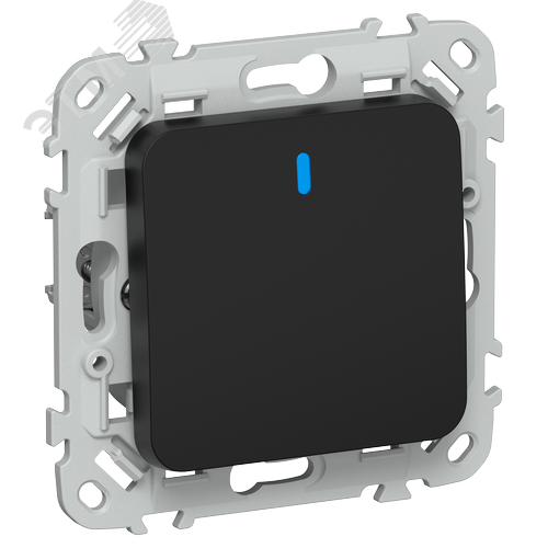 Изображение товара FLITE Выключатель 1-клавишный с индикацией 10А ВС11-1-1-ФлЧ черный IEK (шт)