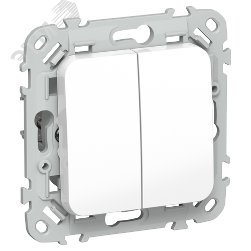 Изображение товара FLITE Выключатель 2-клавишный 10А ВС12-1-0-ФлБ белый IEK (шт)