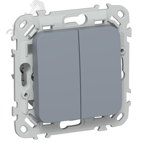 FLITE Выключатель 2-клавишный 10А ВС12-1-0-ФлМ маренго IEK - фото 1