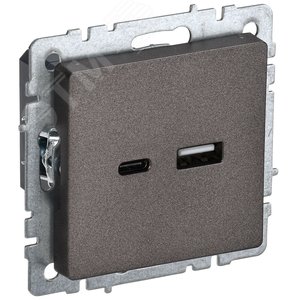 Изображение товара BRITE Розетка USB A+C 18Вт РЮ11-1-БрТБ темная бронза (шт)