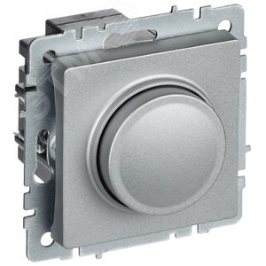 BRITE Светорегулятор поворотно-нажимной 600Вт СС10-1-0-БрА алюминий - фото 1