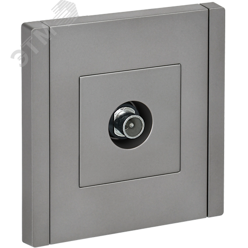 FORTE&PIANO Розетка TV проходная FP529 сталь IEK - фото 1