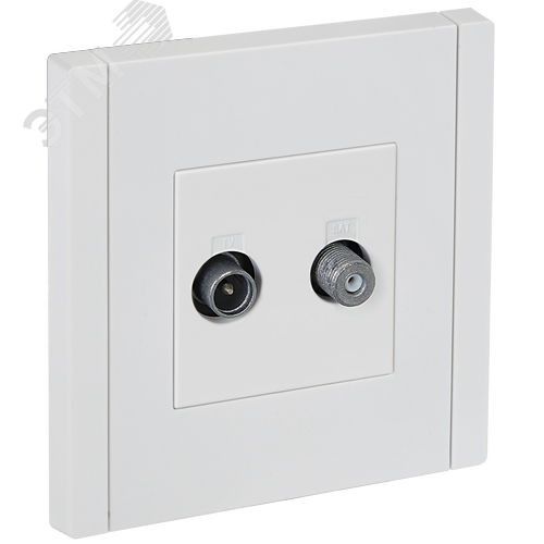 FORTE&PIANO Розетка двойная TV+SAT FP238 белый IEK - фото 1