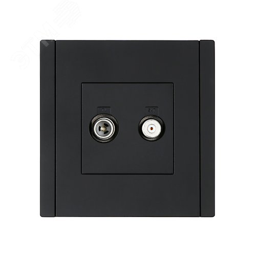 FORTE&PIANO Розетка двойная TV+SAT FP138 черный IEK - фото 2