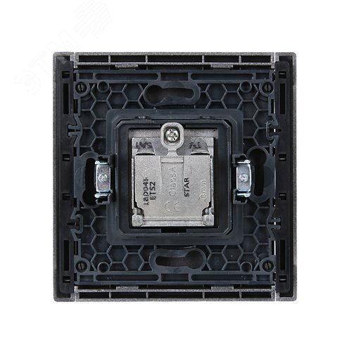 FORTE&PIANO Розетка двойная TV+SAT FP538 сталь IEK - фото 3