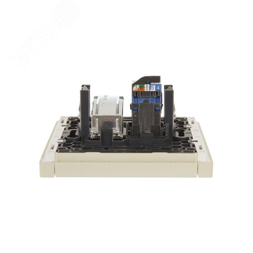FORTE&PIANO Розетка двойная TV+RJ45 кат.6 FP437 ваниль IEK - фото 5