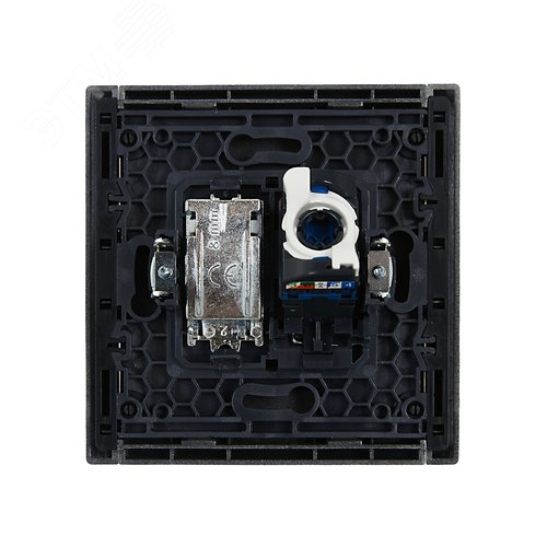 FORTE&PIANO Розетка двойная TV+RJ45 кат.6 FP537 сталь IEK - фото 3