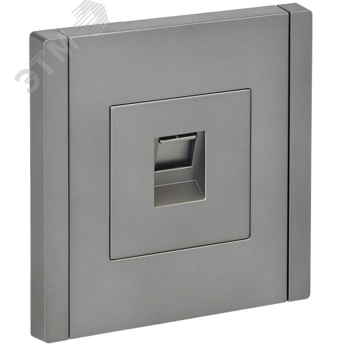 Изображение товара FORTE&PIANO Розетка компьютерная RJ45 кат.5E FP532 сталь IEK (шт)