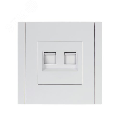 FORTE&PIANO Розетка компьютерная двойная RJ45 кат.5E FP233 белый IEK - фото 2