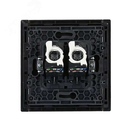 FORTE&PIANO Розетка компьютерная двойная RJ45 кат.5E FP133 черный IEK - фото 3