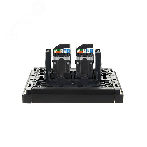 FORTE&PIANO Розетка компьютерная двойная RJ45 кат.5E FP133 черный IEK - фото 5